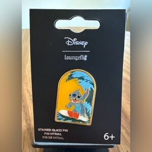 Loungefly Disney Lilo & Stitch Surfing Stitch Stained Glass Enamel Pin